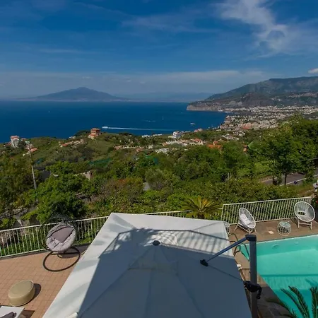 Spacious With Pool, Jacuzzi & Panoramic Sea View 索伦托